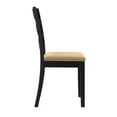 thumbnail image 3 of Weston Home Lexington Ladder Back Wood Dining Chair, Set of 2, Beige and Black, 3 of 6