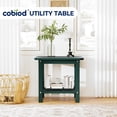 thumbnail image 3 of Cobiod Adirondack Square Outdoor Side Table, 2-Tier Storage Patio Side Table, HDPE End Tables for Backyard Pool Porch Garden Lawn, 14 x 18.4 inch, green, 3 of 9