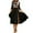Black, variant on Uaswgudfs Womens Collar Short Sleeve A-Line Dress: Contrast Panel Accents & Casual Summer Style - Versatile Dresses for Women Black L