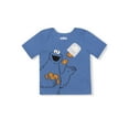 thumbnail image 3 of Sesame Street Cookie Monster Baby Boy T-Shirts and Short Outfit Set, 3pc, 3 of 7