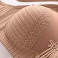 thumbnail image 6 of SMihono Fashion Push Up Bras for Womens Strappy Full Coverage Comfortable Plus Size Wirefree Bralettes Wireless Everyday Bra Khaki 36, 6 of 7