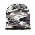 thumbnail image 3 of Meidiya Men Winter Hat Camouflage Print Fleece Baggy Elastic Soft Cold-proof Lightweight Breathable Color Matching Tactical Men Beanie for Hunting Riding Fishing, 3 of 5
