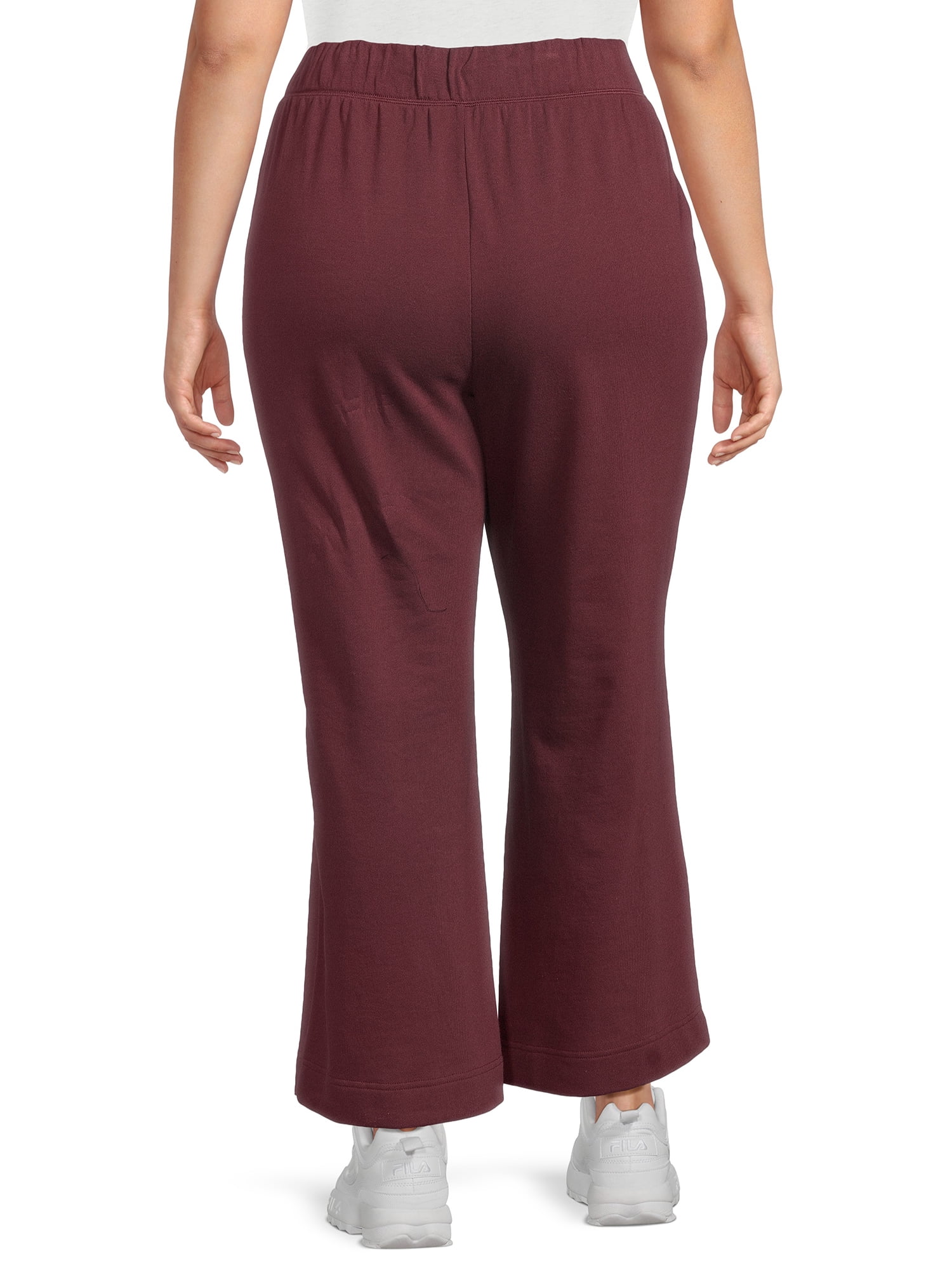 Terra & Sky Women's Plus Size French Terry Pull On Pants