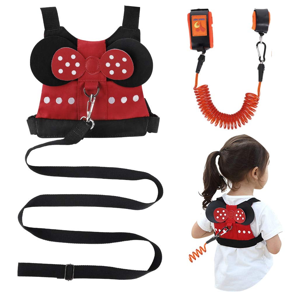 Accmor 3 in 1 Toddler Safety Harness Leash Cute Child Safety Harness Baby Anti Lost Tether Strap Wrist Link Kid Walking Belt for 1-5 Years Boys and Girls to Zoo or Mall 