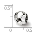 thumbnail image 3 of Fancy Bead White Sterling Silver Themed 6.36 mm Reflections Soccer Ball Bead, 3 of 3