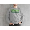 thumbnail image 4 of St Patricks Day Distressed Irish Typeset Mens Sweatshirt, 4 of 5