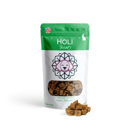 UPC: 0850020648122 | HOLI – Rabbit Freeze Dried Single Ingredient Dog Treats – Made in USA Only – 100% All Natural