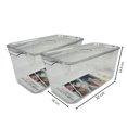 thumbnail image 3 of Boîte de Rangement Multifonctionnelle en Plastique avec drain Inférieur 32x16x14.5 - 2 Pack, 3 of 4