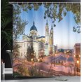 thumbnail image 3 of Ambesonne Europe Shower Curtain, Royal Palace in Madrid, 69"Wx84"L, Multicolor, 3 of 4