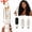 White-3, variant on 3-in-1 Curling Iron & Straightener Brush Kit – 1” & 1.25” Barrels for Beach Waves, Loose Curls & Smooth Hair