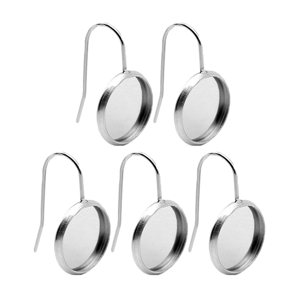 80 Pieces Stainless Steel Earring Blanks With Glass Cabochons - DIY Jewelry Making Kit