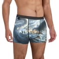 thumbnail image 4 of Salouo Fantasy Swan Yacht Design Print Men's Boxer Briefs,Breathable Underwear Elastic Waistband Briefs for Men -X-Large, 4 of 8
