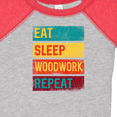 thumbnail image 4 of Inktastic Woodworking Eat Sleep Woodwork Repeat Boys or Girls Baby Bodysuit, 4 of 5