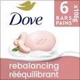 thumbnail image 2 of Dove Pain de Beauté pour une Peau Nourrie et Hydratée, Rééquilibrant Pêche Blanche & Lait de Riz, avec ¼ de Crème Hydratante Formule à Base de Plantes (6 Pains), 2 of 7
