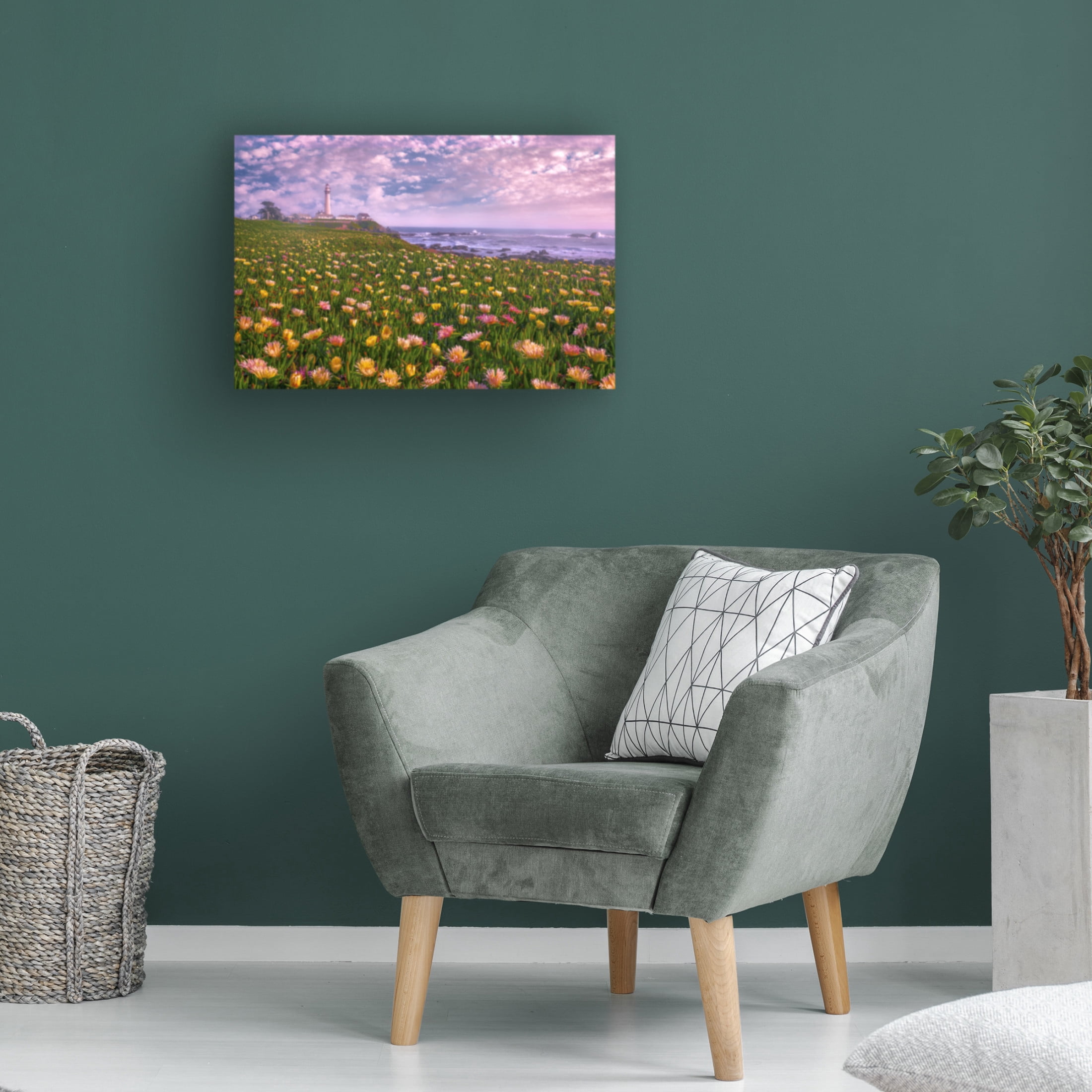 Trademark Fine Art Sophia Li Lighthouse of Succulence Canvas Wall Art