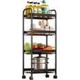 thumbnail image 1 of de Almacenamiento de Metal, Organizador de 4 Niveles, Carrito Auxiliar con Ruedas, Hogar Carrito de Servicio Multifunción ,para Baño, Cocina,Oficina, 1 of 9