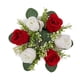 thumbnail image 5 of Anillo de vela floral artificial, corona de vela, corona de rosas pequeñas, anillo de vela de flor sintética, portavelas para cena fiesta en, 5 of 8