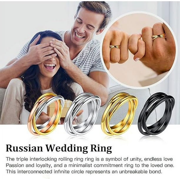 Anillos entrelazados para mujeres y ninas anillos cruzados apilables de acero inoxidable en tono plata oro oro rosa negro anillo de promesa minimalista para amor compromiso boda tamano 4 12 Bodega Aur...
