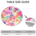 thumbnail image 6 of Colorful Tie Dye Pattern Round Fitted Tablecloth with Elastic Edge,Dining Table Cover Waterproof,Outdoor Round Tablecloth for Camping,Dining,Indoor and Outdoor, 6 of 7