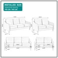 thumbnail image 6 of Williamspace 3-Seater Sofa for Small Space, 74.02" Modern Couch or Living Room, Velvet, Gray, 6 of 6