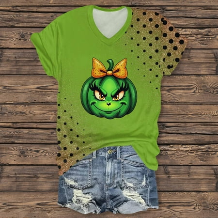 

Grinch Print Women s Fashion Casual Long Sleeve Christmas Printed Top 2024 New Grinch Christmas Fall Winter Decor