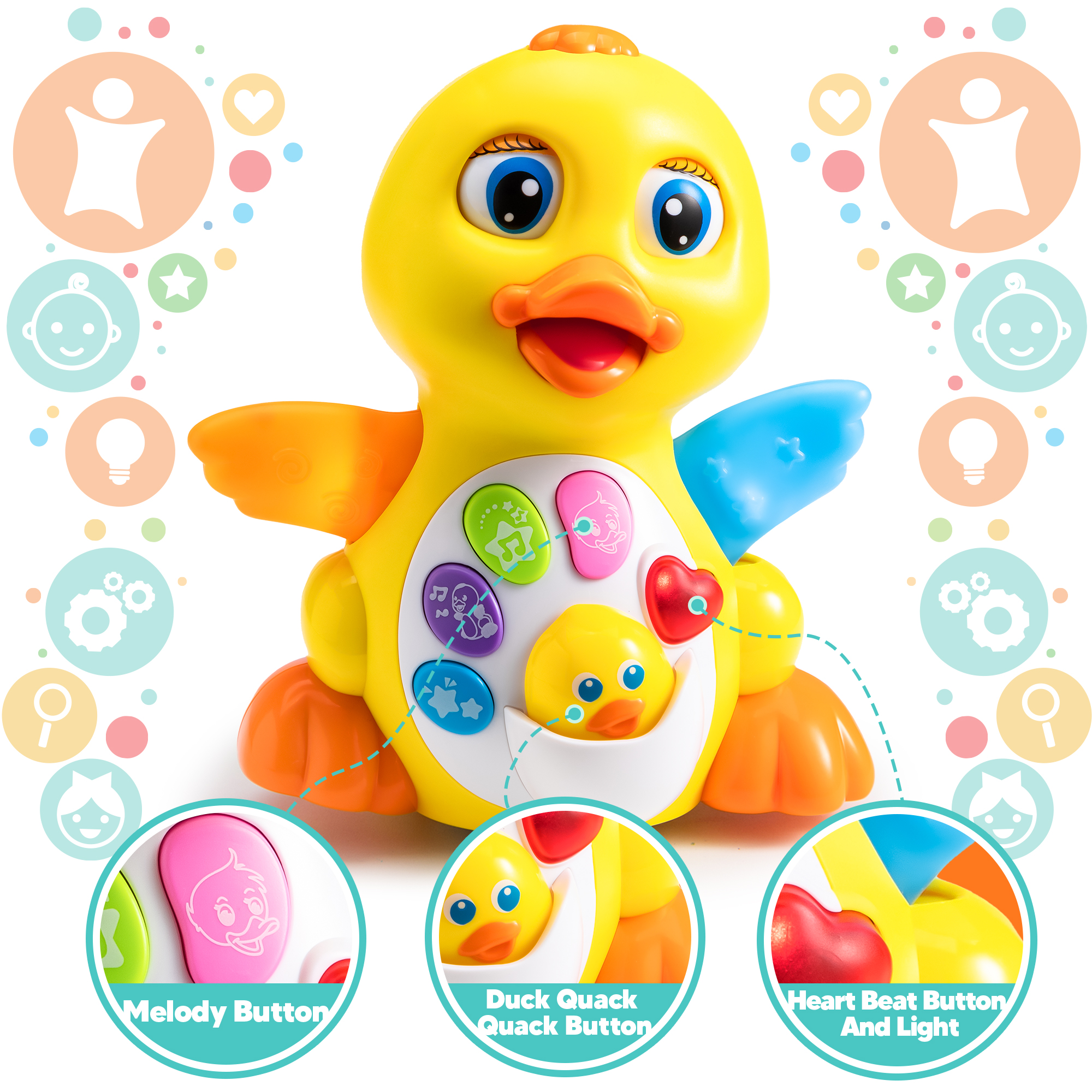 Joyfy Musical Dancing Duck Toy with Lights and Sounds photo 3