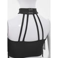 thumbnail image 6 of Hansber Kids Girls Latin Dance Tops Sleeveless Halter Mock Neck Fringe Tiered Tassels Crop Tops Dancewear Black 10, 6 of 7