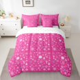 thumbnail image 2 of YST 7-Piece Girls Pink Snowflake Bedding Set, Winter Theme, King, 2 of 4