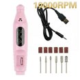 thumbnail image 1 of Electric Nail Art File Drill Acrylic Manicure Pedicure Portable Machine Kit(Pink), 1 of 7
