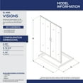 thumbnail image 5 of DreamLine Visions 32 in. D x 60 in. W x 74 3/4 in. H Sliding Shower Door in Brushed Nickel with Left Drain Biscuit Shower Base, 5 of 14