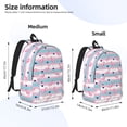 thumbnail image 3 of Honeii Flamingo1 Print Canvas College Laptop Backpack, Durable Rucksack Travel Notebook Bag School Backpack Book Bag for Men Women-Medium, 3 of 7