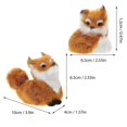 thumbnail image 2 of Simulation Plush Fox Toy Fox Decor for Decoration 2Pcs, 2 of 5