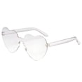 thumbnail image 1 of Trayknick Lady Sunglasses Eye Protection Solid Color Cute Heart Shape Transparent Outdoor Sunglasses for Travel, 1 of 13