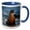 Blue/White, variant on 3drose, Usa, California, La Jolla. Sea Lion on Beach., 11oz Two-tone Black Mug