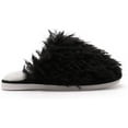 thumbnail image 6 of Seranoma Jenna Womens Ladies Fuzzy Flat Comfort Fur Thermal Indoor Outdoor Slide Home Slippers Black, 6 of 7