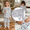 thumbnail image 5 of Kids Colorable Pants Set DIY Craft Sleepwear Girls Boys Sleepers Long Sleeve Tops and Pants Loungewear Cute Cartoon Outfits 2-10 Years, 5 of 9
