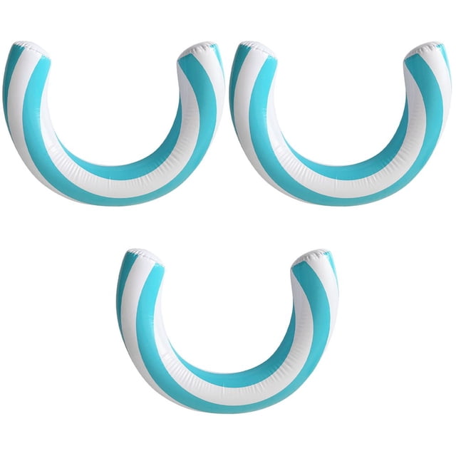 LEEYNEER 3pcs Curved Pool Floating Multi-function Summer Swim Float Outdoor Pvc Inflatable Swimming Float