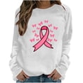 thumbnail image 1 of Rbaofujie Chandails d'Automne Mode Femmes Décontracté Manches Longues Col Rond Imprimé Chandail pour Dames Hauts Blouse Blanc Chandails à Capuche et Chandails pour Femmes, 1 of 2