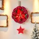 thumbnail image 3 of Corona Navideña Redonda con Colgante | Decoración Festiva para Puertas y Paredes | Materiales de Plástico, Tela, Espuma y Cartón para Decoraciones Navideñas de Interior, 3 of 5