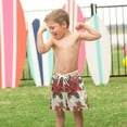 thumbnail image 4 of FORMRS Boys Swim Trunks Quick Dry Mesh Liner Boardshorts Sizes XS-XL, Christmas Poinsettia, 4 of 7