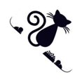 thumbnail image 2 of jesticaly Cat Light Switch Sticker Decal Vinyl Art Wall Sticker Lightswitch Black Kitten 1pcs #4 1Set, 2 of 6