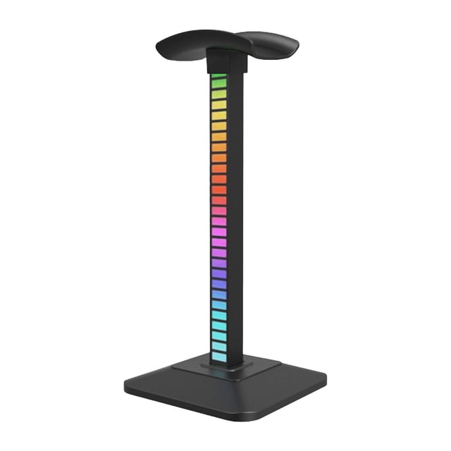 Audífonos para Soporte de Auriculares Montado en Cabeza de Juego, Equipado con Luz de Recogida de Luz Fría Rgb, Modos de Iluminación Múltiples, Audífonos para Juegos, Soporte de Pantalla de Iluminació