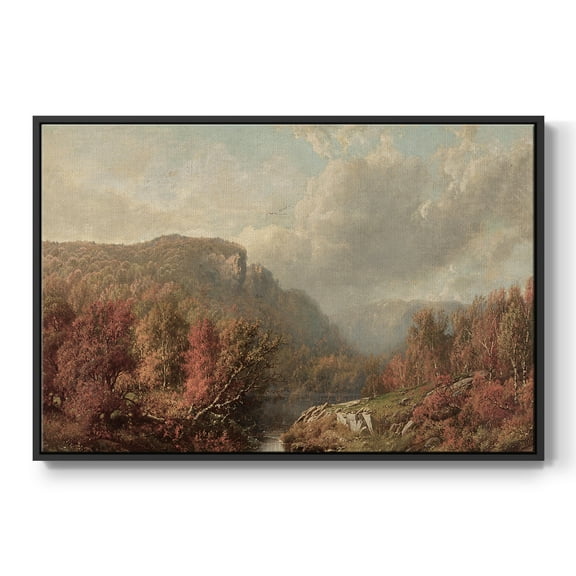 Vintage Landscape-CCCXI By Wexford Home Framed in Black Wood Gallery Wrapped Canvas 17 in. x 25 in.