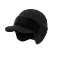 thumbnail image 2 of shoper Cold Trapper Hat,Trapper Blocking Knitted Hats with Ear Flaps and Wool Brim, Warm Lined Knit Hat Stocking Caps for for The Cold Weather, 2 of 6