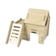 thumbnail image 5 of Casa para hámster de madera maciza, suministros de jardinería, juguete de madera, túnel de madera para hámster. estilo A, 5 of 9