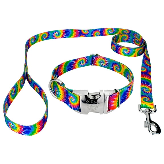 Country Brook Petz® Premium Classic Tie Dye Dog Collar and Leash, Large