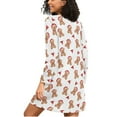 thumbnail image 2 of joogoo Christmas Bears Women's Long Sleeve Nightgown Sleepwear L, 2 of 8