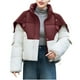 thumbnail image 2 of Chaquetas y abrigos casuales de manga larga sin capucha Chaqueta corta de plumón para mujer con bolsillos dobles Manga larga sin gorro y cuello levantado Abrigo casual de algodón para mujer, 2 of 7