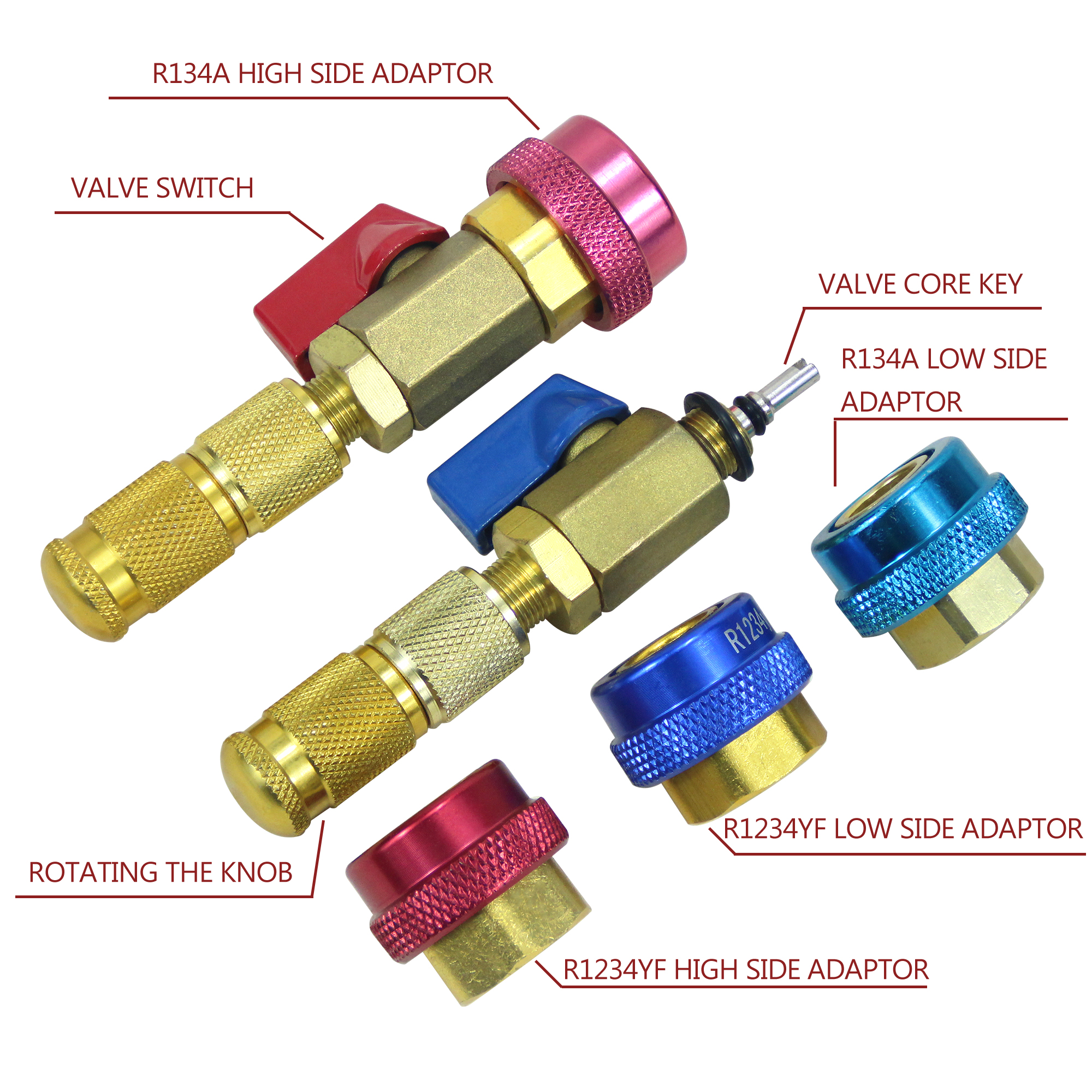 Multifunctional Valve Core Removal Tool Kit
