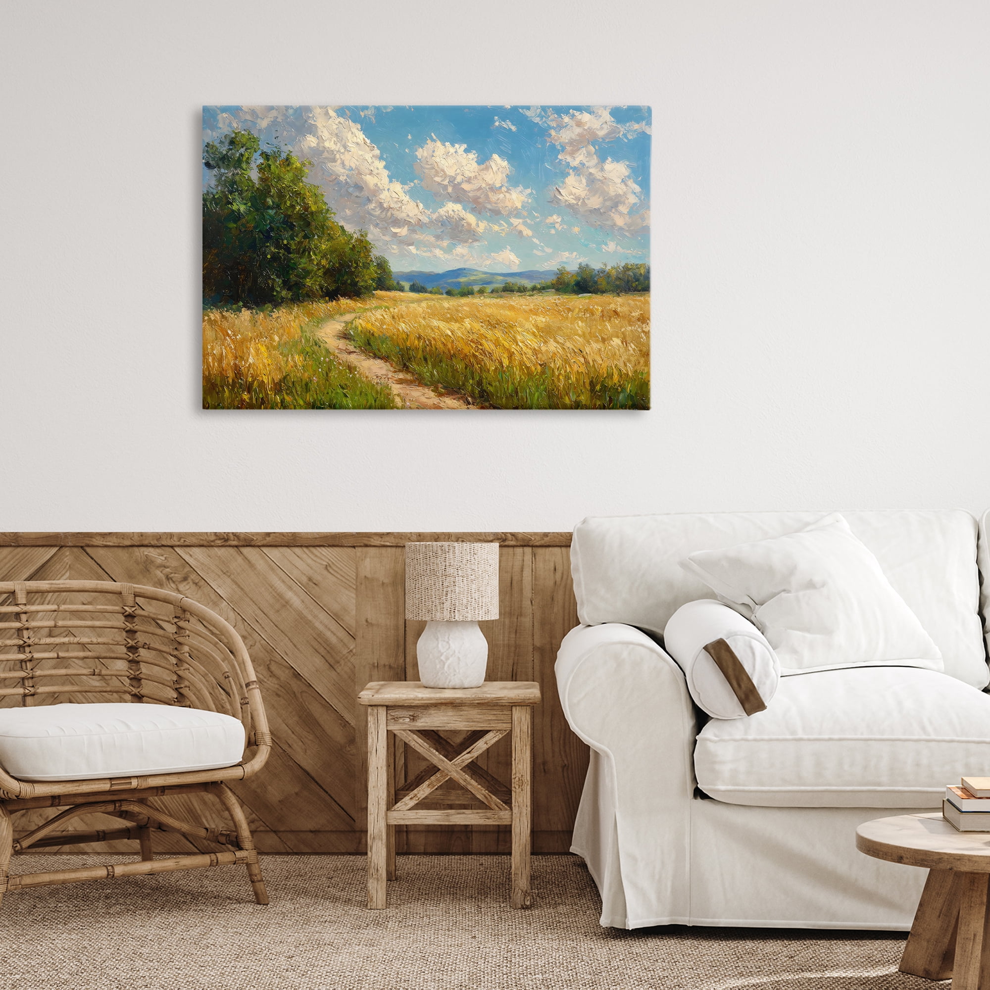 Stupell Industries Winding Path Through Wheat Field Canvas Wall Art, design by Creative Studio